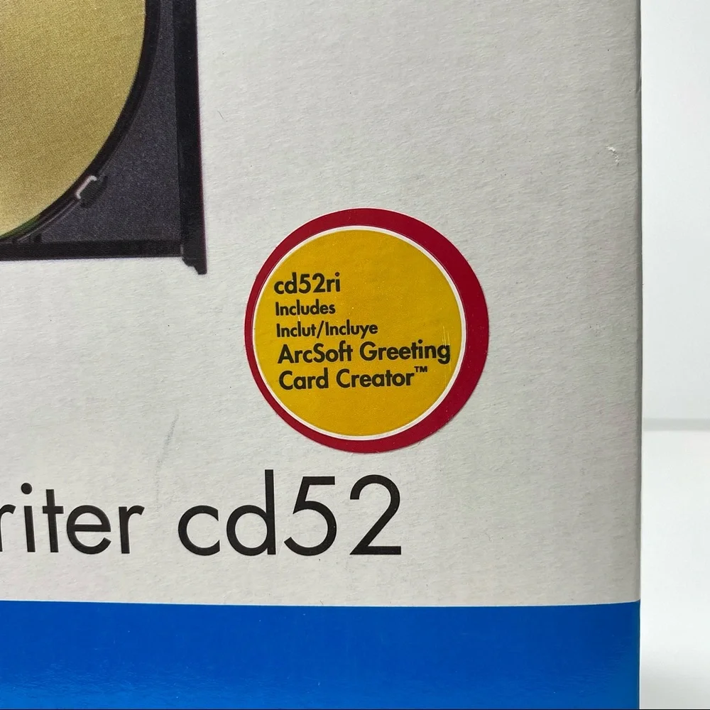 HP CD Writer CD52 New in Box CD52ri w/Arcsoft Greeting Card Creator